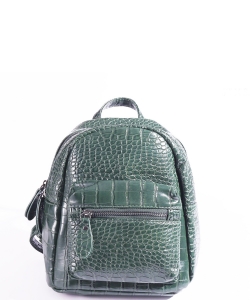 Snake Textured Mini Backpack BA320022 OLIVE